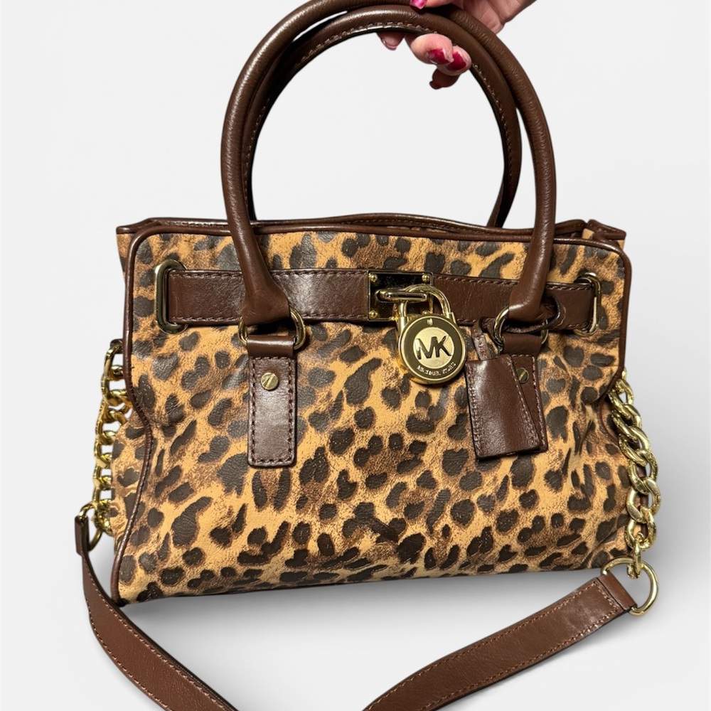 Michael Kors Brown Leopard Print Purse